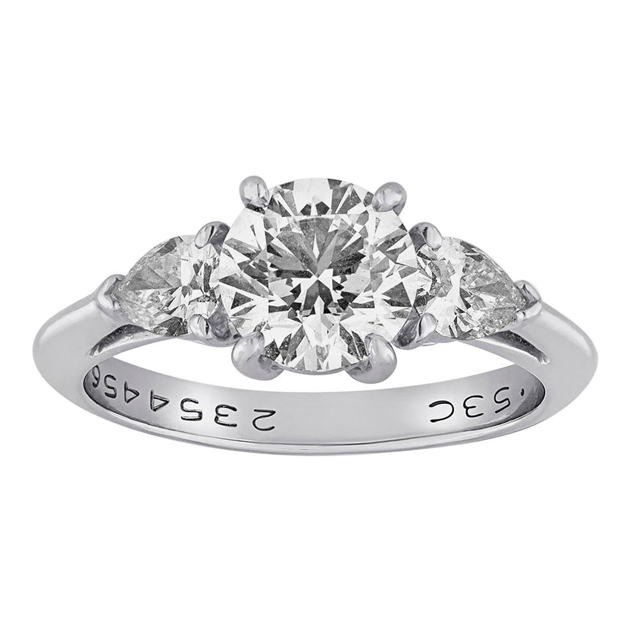Tiffany & Co. 1.53 Carat G VS1 Diamond Platinum Ring