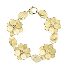 Used Marco Bicego Petali Yellow Gold & Diamond Ladies Bracelet BB2441 B Y