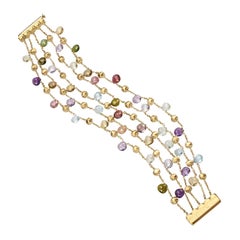 Marco Bicego Paradise Gold and Mixed Stone Five-Strand Bracelet BB922 MIX01 Y 02