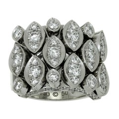 CARTIER Diadea Diamond White Gold Band Ring Box Papers