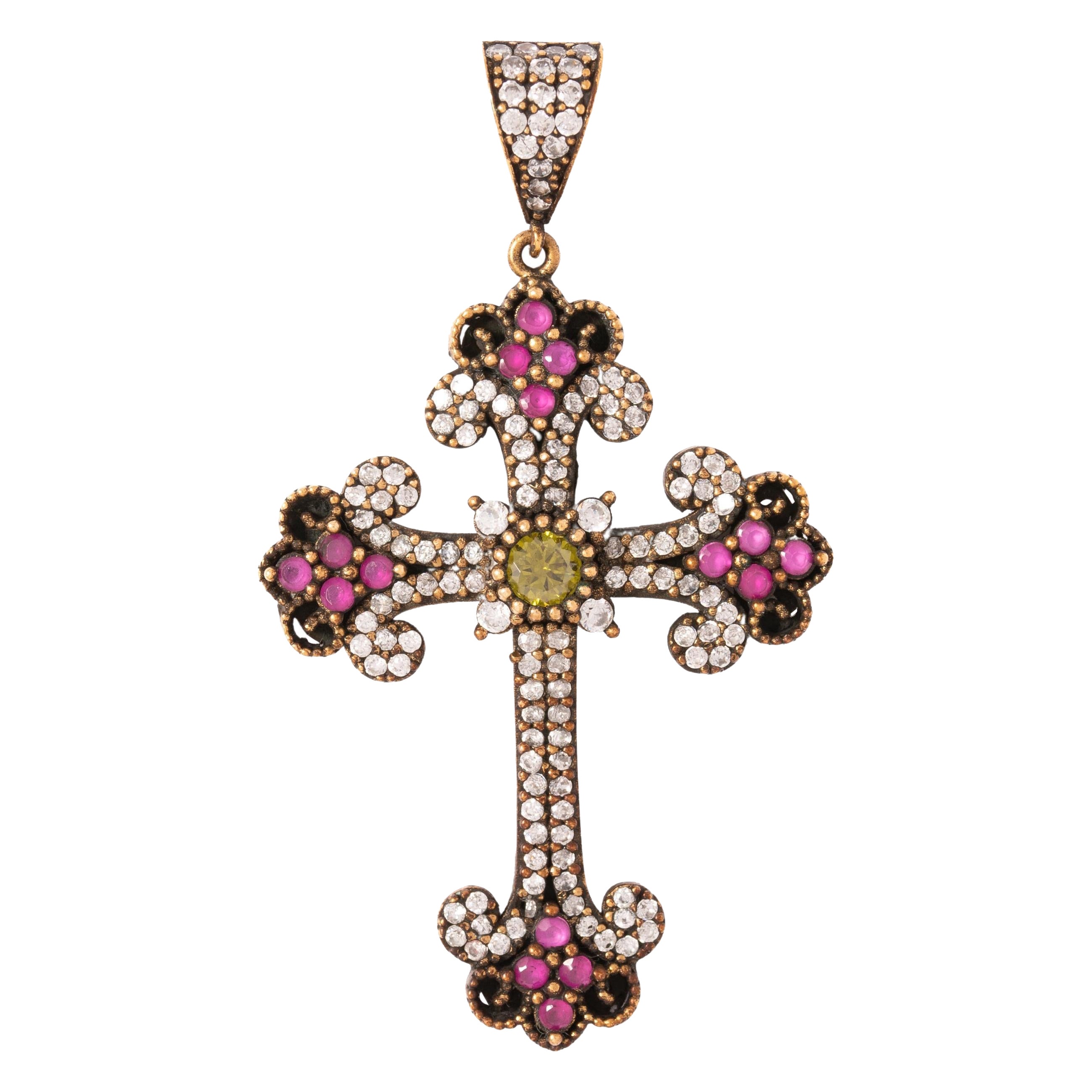 Diamond Cross Pendant For Sale