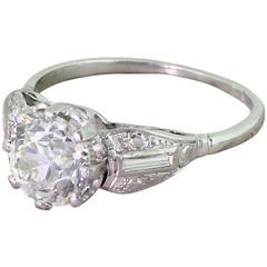 Art Deco 2.00 Carat Old Cut Diamond Platinum Engagement Ring Art Deco 2.00 Carat Old Cut Diamond Platinum Engagement Ring