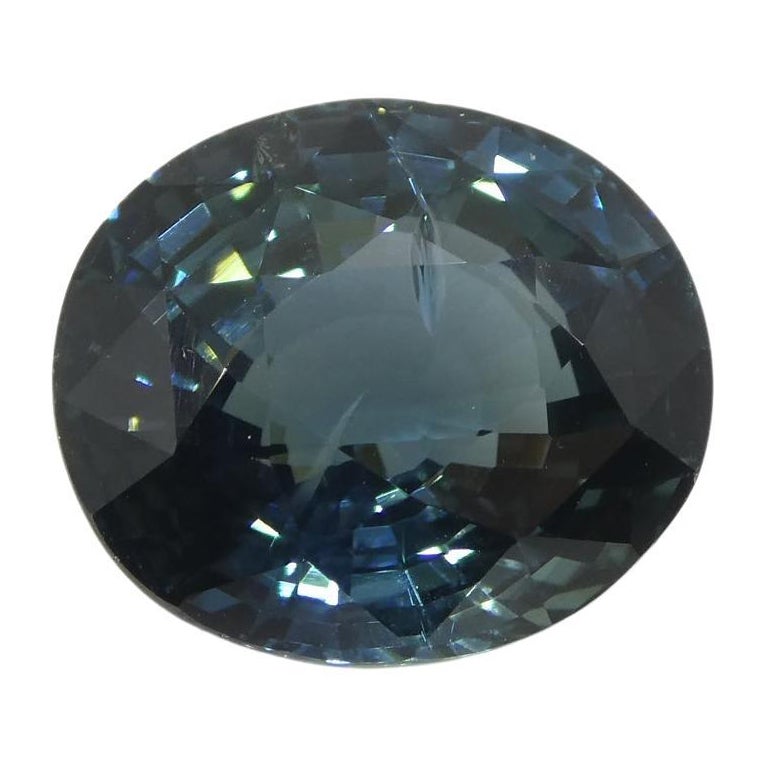 6.84ct Oval Teal Blue Mermaid Sapphire GIA Certified Ethiopia