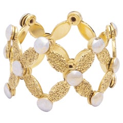 Italian 18 Karat Yellow & White Gold 'Adjustable' Ring