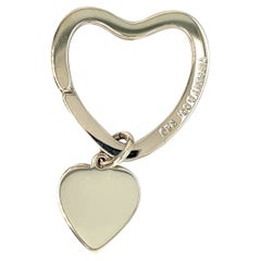 Tiffany & Co Estate Heart Keychain Sterling Silver 6.38 Grams