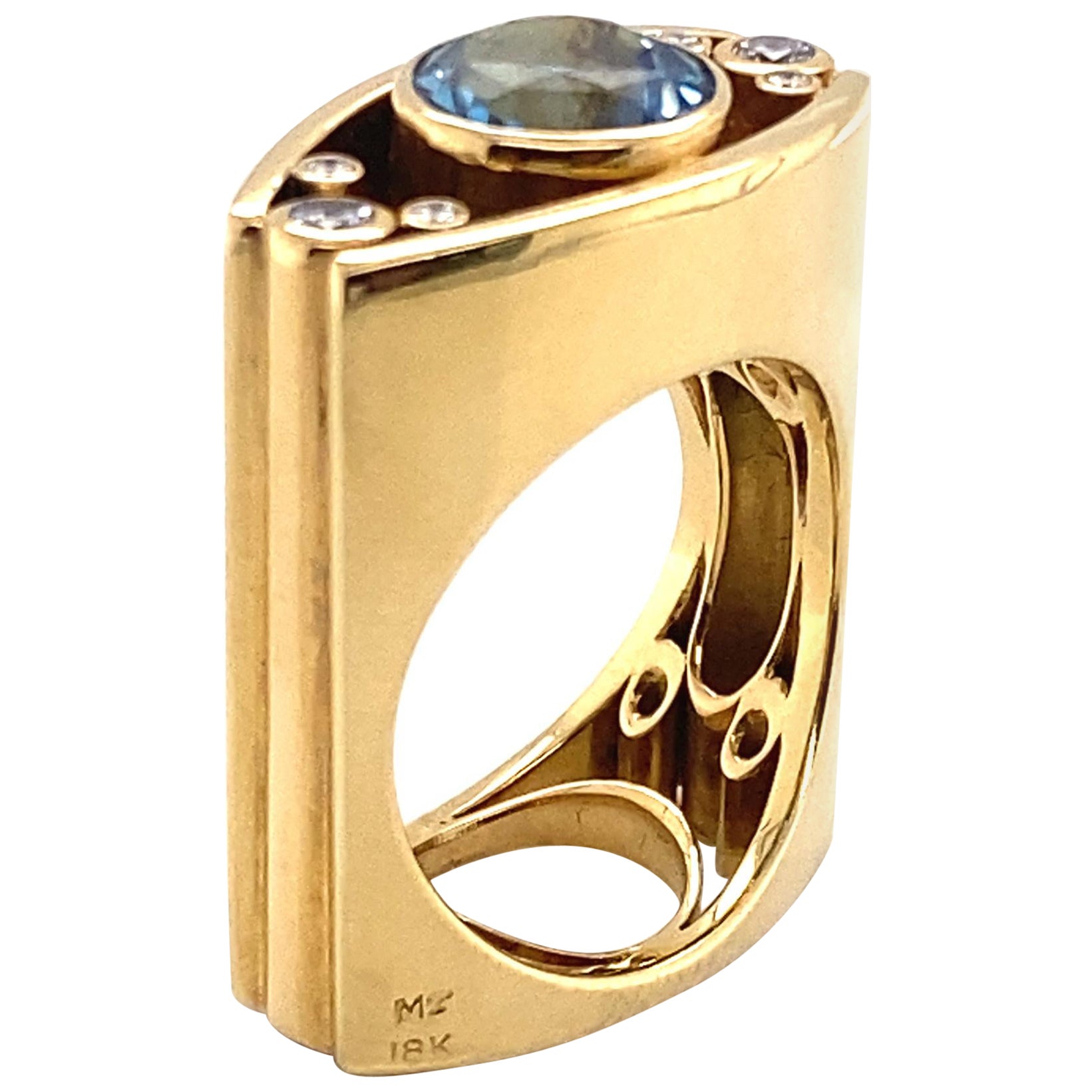 Michael Sugarman Aquamarine Ring