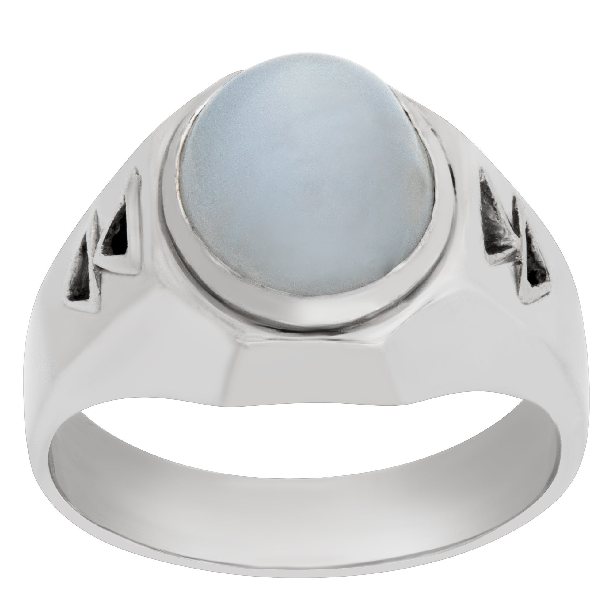 Platinum Ring with a Center Star Sapphire Approx. 4 Carats