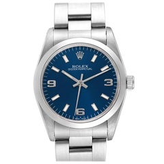 Rolex Midsize 31mm Blue Dial Automatic Steel Ladies Watch 67480