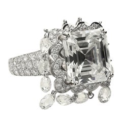 Used Boucheron "Laperouse" 8.03 Carat Emerald Cut G VS1 GIA Certified Diamond Ring