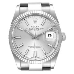 Rolex Datejust Steel White Gold Silver Dial Mens Watch 126234 Unworn For  Sale at 1stDibs