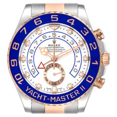 Rolex Yachtmaster II Rolesor EveRose Gold Steel Mens Watch 116681 Box Card