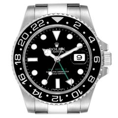 Rolex GMT Master II Black Dial Bezel Steel Mens Watch 116710 Box Card