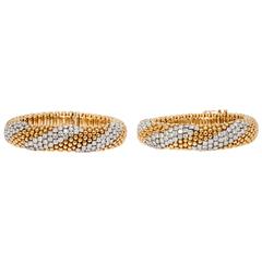 Pair of  Diamond Gold Bracelets