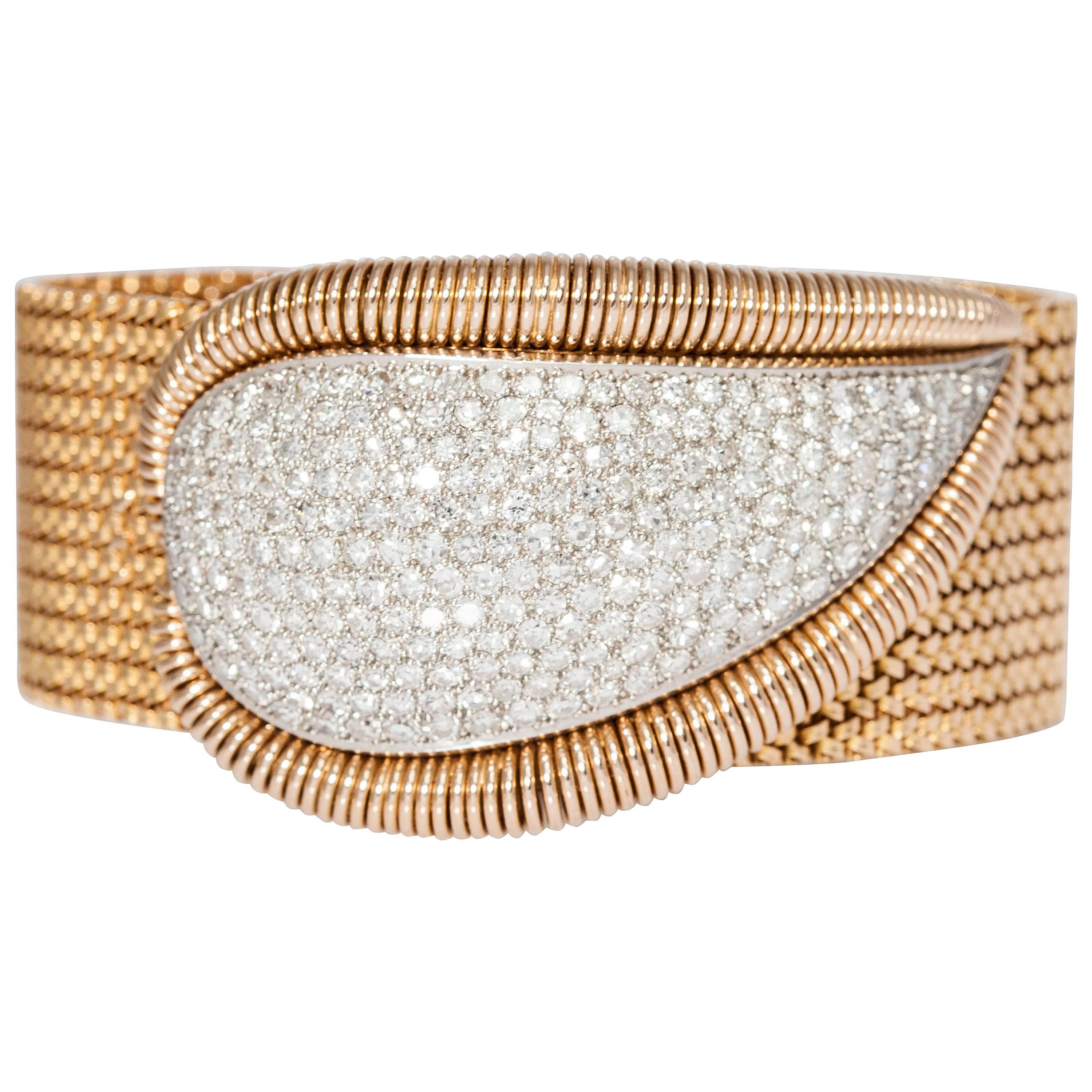 Mauboussin Retro Diamond Gold Bracelet 