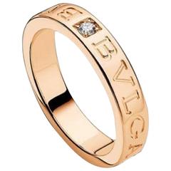 Signierter Bulgari 18kt Rosa Roségold Diamantband Größe 7,5 Neu und nie getragen