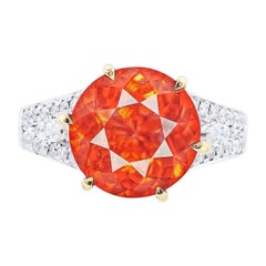 Emilio Jewelry 5,00 Karat Granat-Diamant-Ring mit Zimt
