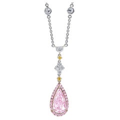 Ciondolo con diamante rosa certificato GIA di Emilio Gioielli