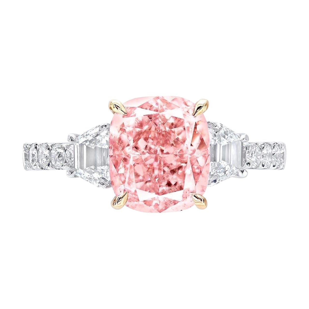 Emilio Jewelry GIA Certified 3.00 Carat Pink Diamond Ring  For Sale