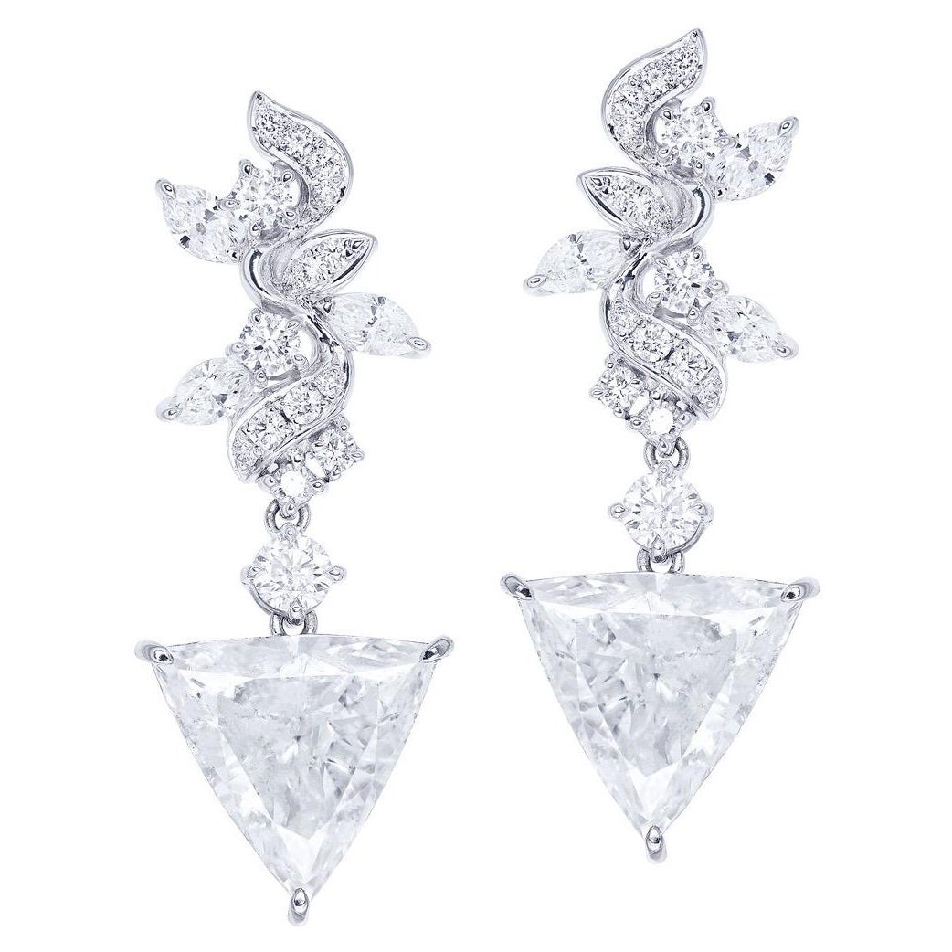 Emilio Jewelry GIA Certified Diamond Shield Earring For Sale