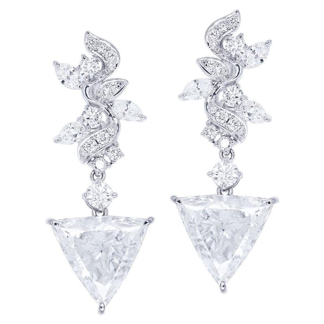 Emilio Jewelry, boucles d'oreilles bouclier en diamants certifiés GIA