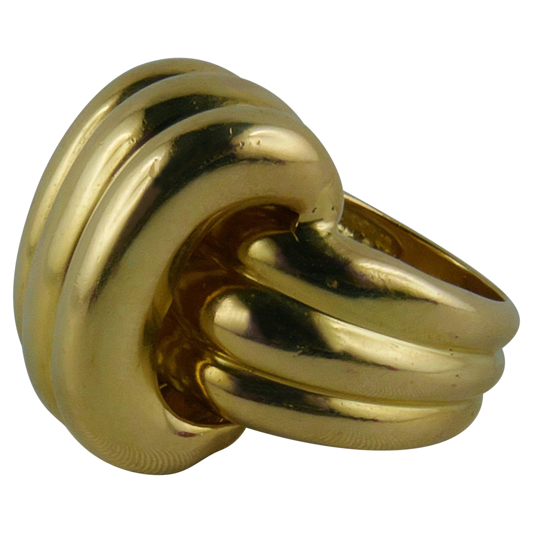 1970s Cartier 18K Yellow Gold Fluted Ring
