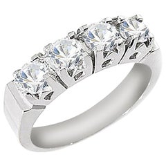 Anneau en diamants pour femme de 1,00 carat, 4 pierres