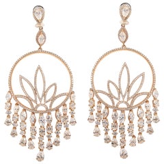Diamond Gold Chandelier Earrings