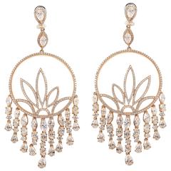 Diamond Gold Chandelier Earrings 3