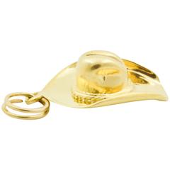 Gold Cowboy Hat Charm