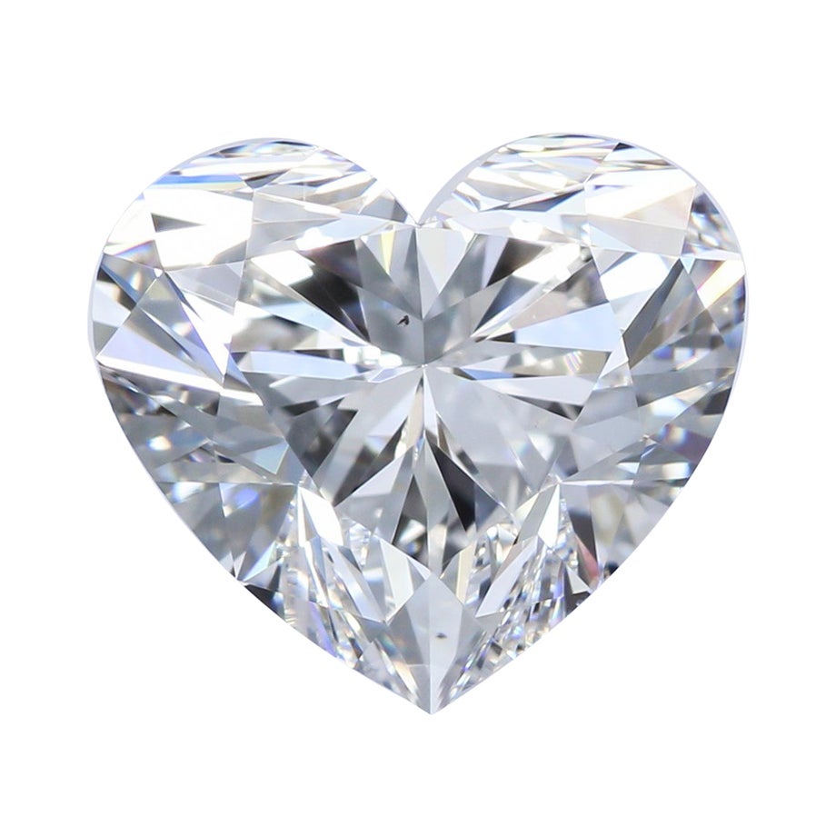 Alexander GIA Certified 4.01 Carat E VS2 Heart Cut Diamond For Sale