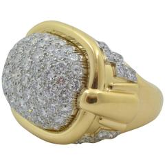 David Webb Pave Diamond Gold Ring