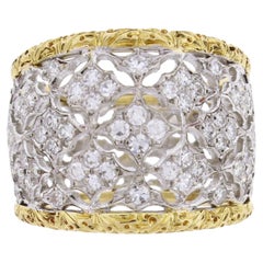Buccellati Diamond Gold Band Ring