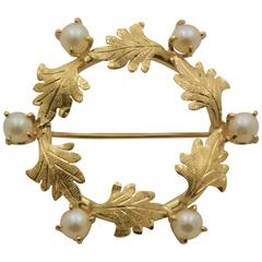 Pearl Gold Wreath Pendant