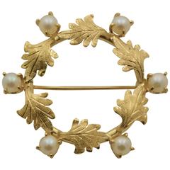 Pearl Gold Wreath Pendant 1