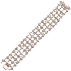 Ice Diamond Gold Flexible Bracelet 3