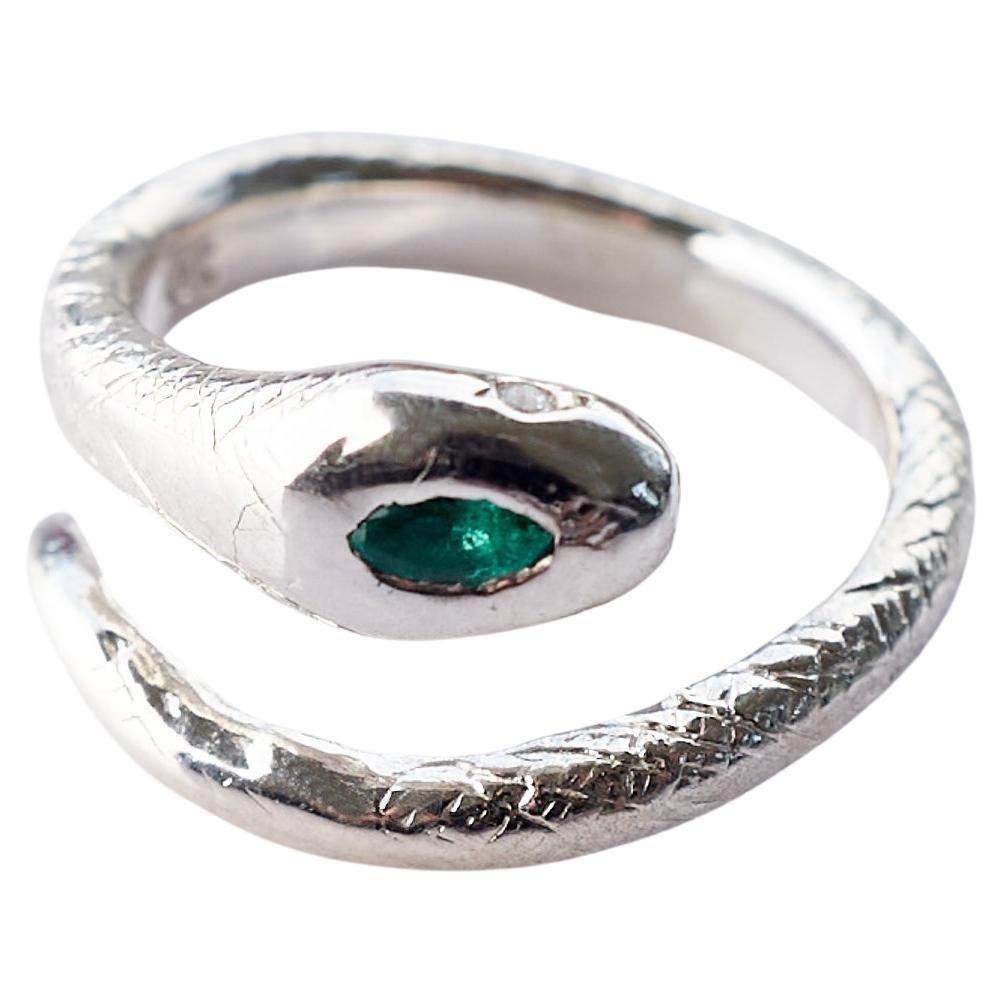 Gold Snake Ring with Emerald Eyes at 1stDibs gold snake ring with