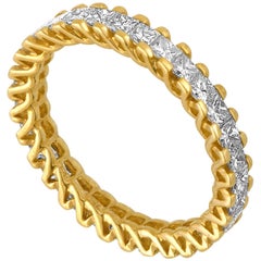 1.85 Carats Princess Cut Diamond Eternity Band Ring
