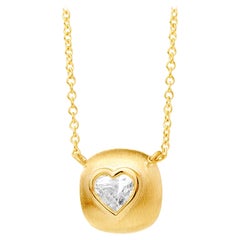 Syna Yellow Gold Yellow Sapphire Heart Necklace