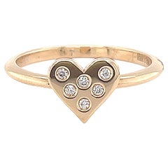 18 Karat Rose Gold Heart Shape Diamond Fashion Ring