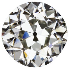 GIA Certified 5.60 Carat Old Mine Cut Diamond Platinum Ring