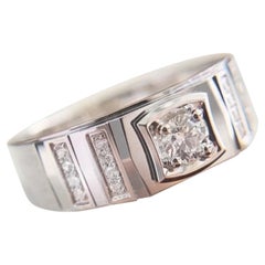 Natural 1 Carat Diamond White Gold Engagement Ring Wedding Ring Statement Ring
