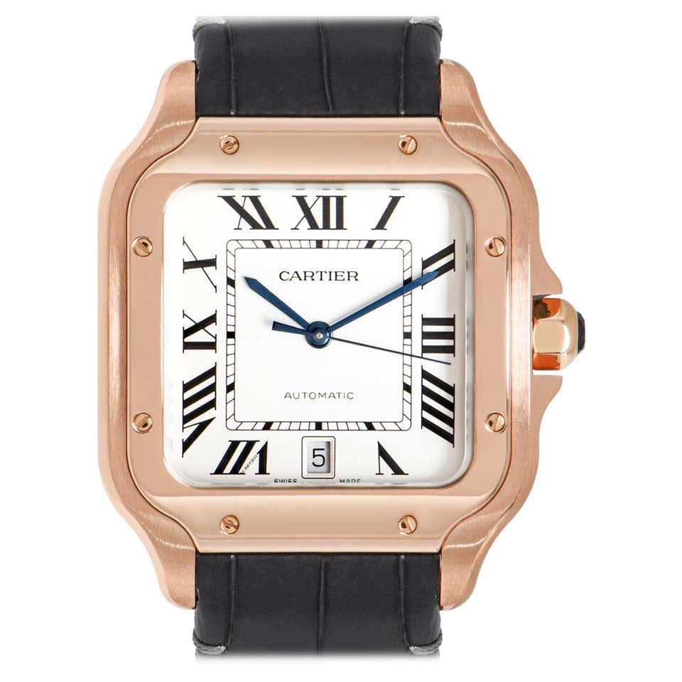 Cartier Rose Gold Unique Diamond Set Tourbillon Skeleton Wristwatch For ...