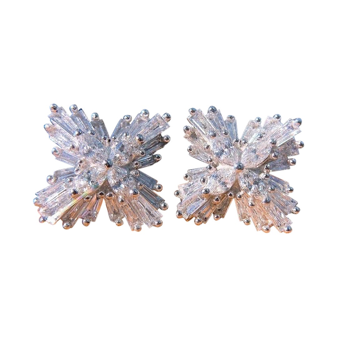 Boucle d'oreille en diamant 18k . 0.84 CT