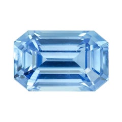 Sky Blue Sapphire 1.94 Ct Emerald Cut Ceylon Natural Unheated, Loose Gemstone