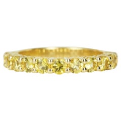 Yellow Sapphire Stacking Band Half Circle