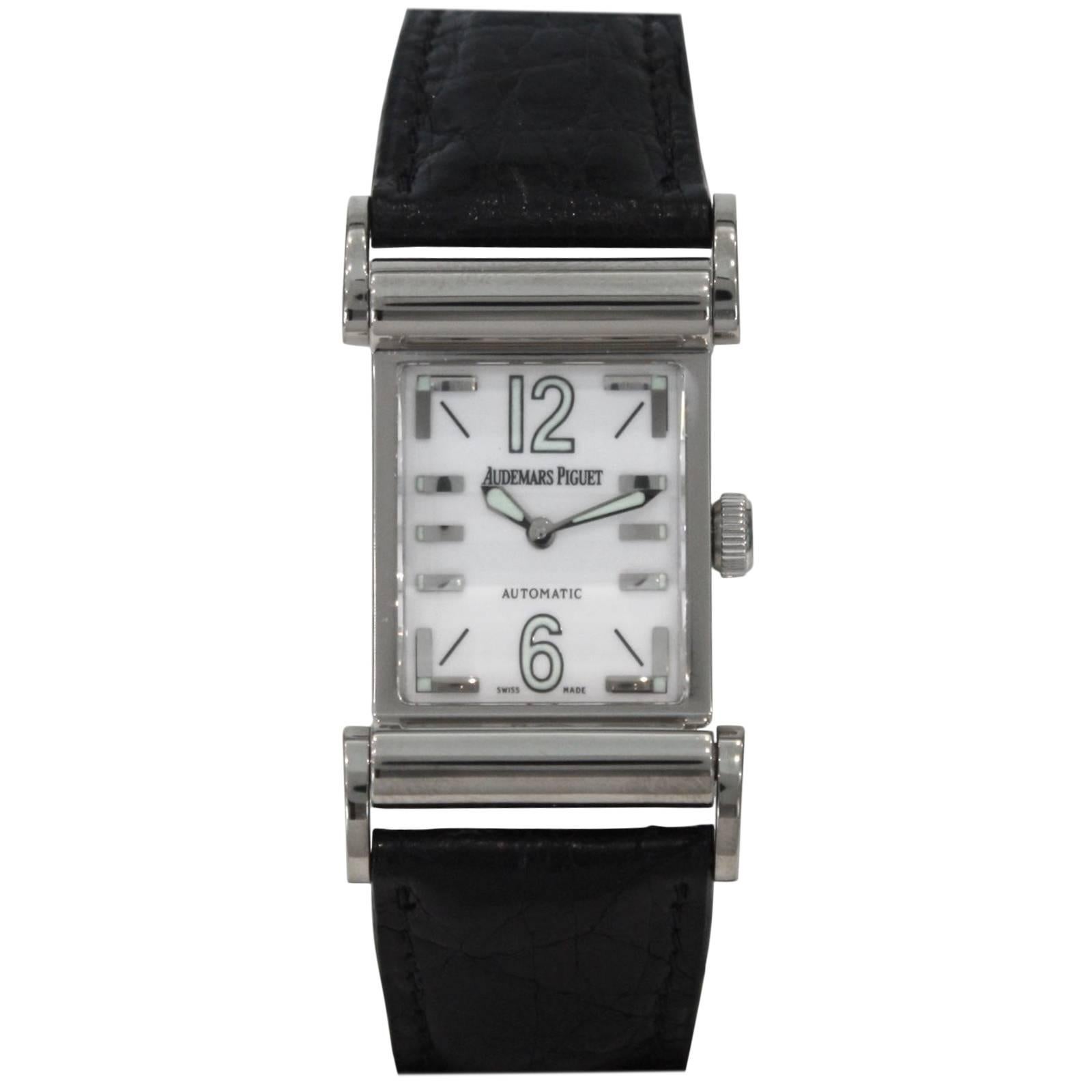 Audemars Piguet White Gold Canape Automatic Wristwatch For Sale