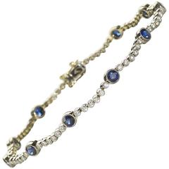 Sapphire Diamond Gold Bracelet 1