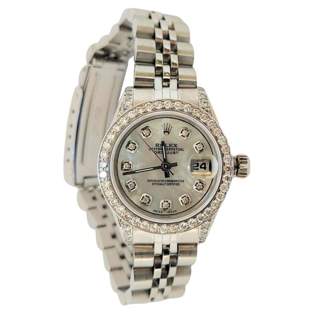 Rolex Ladies Datejust 69174 White MOP Diamond