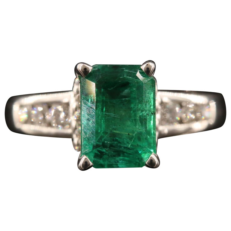 Customizable 3 Carat Natural Emerald Engagement Ring Yellow Gold