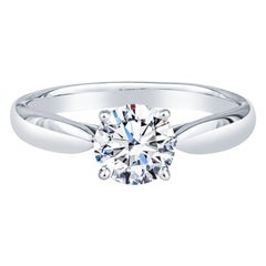 Tiffany & Co. .88ctw Harmony Round Brilliant Cut Diamond Engagement Ring